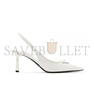 PRADA BRUSHED LEATHER SLINGBACK PUMPS 1I901M